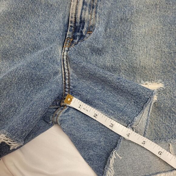 VINTAGE 90s jean shorts Ralph Lauren cutoff distressed denim XL - Picture 15 of 17
